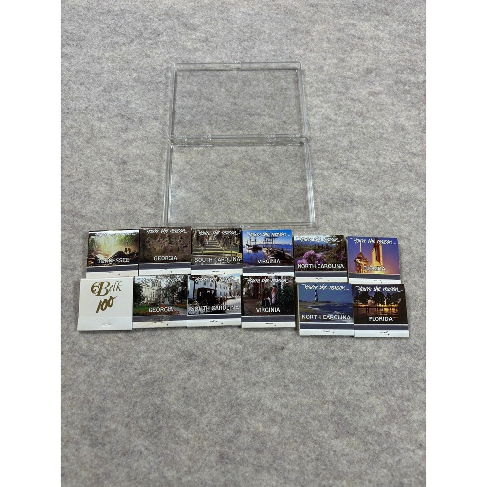 Vintage Belk Leggett 100th Anniversary Matchbook Set Southern States Collection